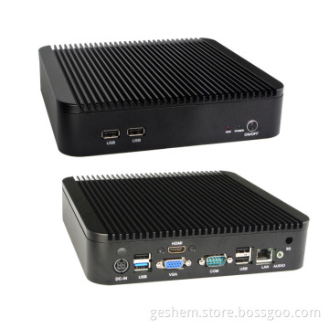 Fanless mini pc Intel Bay Trail J1900 quad core 2.4GHz processor oem mini pc